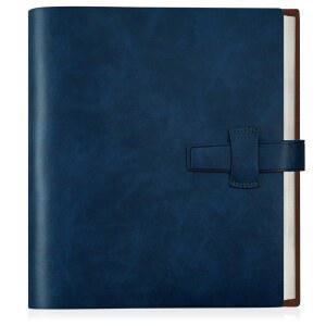 아트매그 사진 앨범 4x6 200장 사진, 두꺼운 가죽 커버 앨범, 30개의 PCS 크래프트 필기 용지 포함, 가족 결혼 기념일을 위한 가로 (파란색)