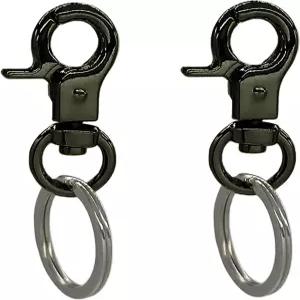 DORUI 개 태그 클립 2팩 반려동물 ID 퀵 소형 중형 대형견 및 고양이 목걸이 블랙