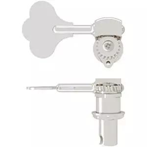 힙샷 HB6 1/2인치 울트라라이트 베이스 튜너 클로버 키 트레블 사이드 샤이니 크롬