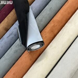 최대 200x150cm 자가 접착 스웨이드 원단 가죽 스티커 접이식 벨벳 롤 수리