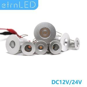 EtrnLED 미니 스팟 Led 조명 12V 24V 인테리어 초점 매립형 스포트라이트 캐비닛 쇼케이스 천장 고휘도 1W