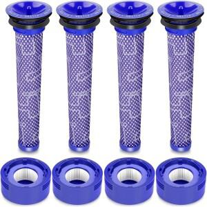 다이슨 호환 V7 V8 진공 청소기 교체용 예비 부품 액세서리 프리 필터 포스트 8팩 키트