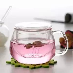 (로하티)라벤더 내열유리 티머그(300ml) 유리찻잔 생활용품 가정용품 생필품