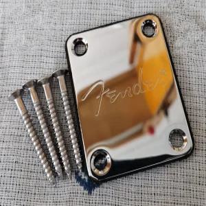 실버 메탈 기타/베이스 넥 플레이트 - 펜더용 커넥터 교체 강화(타입 A)