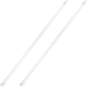 2개의 수직 블라인드 교체 부품 - 후크와 그립이 있는 투명 아크릴 틸트 지팡이(사이즈 17인치)