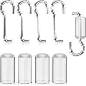 수평 미니 블라인드를 위한 후크 완드 와이어 및 슬리브 칼라가 있는 블라인드 교체용 4세트 1인치 사각