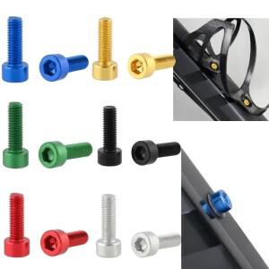 알루미늄 스틸 사이클링 물병 거치대 볼트 육각 소켓 고정 나사 MTB 자전거 액세서리 병 케이지 M5 2 개