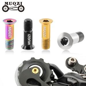 MUQZI 2PCS 뒷 변속기 풀리 M5 나사 MTB 도로 자전거 자키 휠 티타늄 스틸 볼트 액세서리