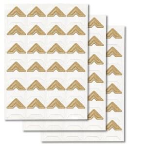 구나비 15매 360개 무산 사진 코너, 웨딩 스크랩북 용품용 셀프 접착 장착, DIY 앨범, 저널, 방명록, 메모리북(소가죽)