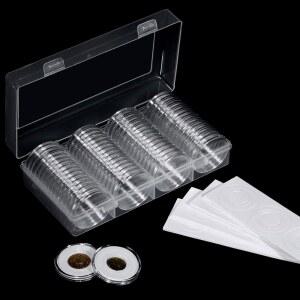 41mm 동전 캡슐, 폼 개스킷 및 플라스틱 보관함, 수거용