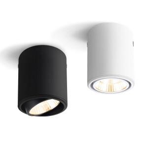 LED 천장 조명 알루미늄 COB 표면 장착 스포트라이트 AC85-265V 다운라이트 주방 복도 실내 7W 12W
