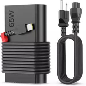 일렉트로브레인 2025 새로운 슬림 65W USB C 노트북 충전기 교체용 레노보 씽크패드 T14 T15 T16 X1 T490