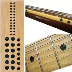 기타 및 베이스용 인레이 스티커 F-085CD-BP-AZ 프렛 마커 - 커스텀 도트 세트 블랙 펄