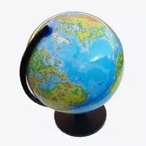 학습용 한글 지구본 회전식 지리 교육 교구 책상 인테리어 소품