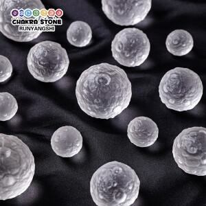 천연 크리스탈 클리어 호환 석영 달 스톤 볼 레이키 힐링 영적 홈 장식  수집 1PC