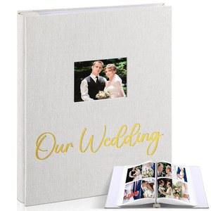 하룬 아워 웨딩 사진 앨범 4 x 6 인치 400 포켓 가족 결혼식 기념 책 전면 창문 포함 발렌타인 기념품