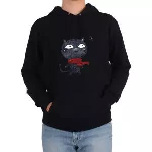 [하프클럽/]후드티 빨간 목도리 고양이그림 다양한 색상 사이즈