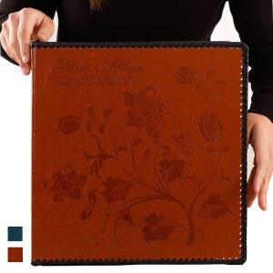 토토캔 사진 앨범 셀프 , 가죽 빈티지에서 영감을 받은 커버가 있는 거대한 마그네틱 스틱 페이지 앨범, 핸드메이드 DIY 3X5, 4X6, 5X7, 6X8, 8X10, 10X12 사진(브라운 40페이지) 보유