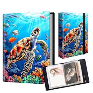 ETLKJVBL 사진 앨범 4x6 사진, 가족 및 결혼 앨범, 바다거북 수영 국경 맞춤 휴가 추억을 위한