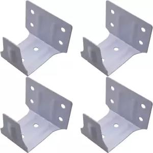 MEOTOT 4pcs 창문 블라인드 헤드레일 브래킷 - 2인치 로우 프로파일 블라인드용 미니 화이트 아이언 마운팅