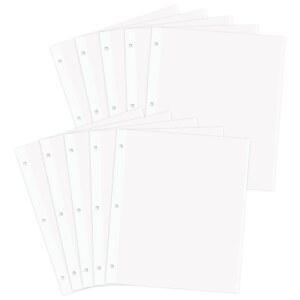 Zesthouse 사진 앨범 리필 페이지 3링(10팩), 18인치 셀프 접착 12x12 8x10 5x7 4x6 2x3 또는 레시피 카드 보유