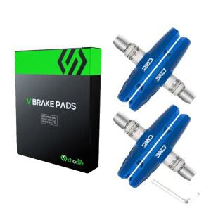 [미국배송] 추이 바이크 V-브레이크 패드 자전거 70MM 브레이크 블록 세트 유니버설 슈즈 2켤레 파란색