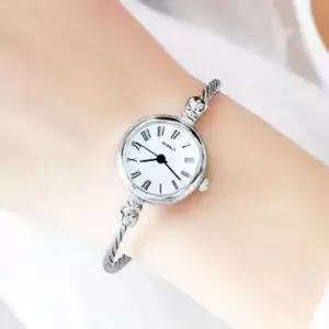 뱅글 로마 팔찌시계 여자 숫자 와이어 실버 손시계