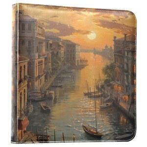 알라자 이탈리아 뷰 선셋 사진 앨범 셀프 접착 스크랩북 PU 가죽 커버 3 링 바인더 사진집 결혼식 가족 여행 기념