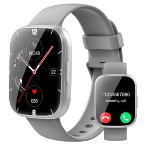 [미국배송] 남성용 스마트 워치(응답/전화 걸기) 1.95인치 HD 터치스크린 피트니스 워치 수면 심박수 모니터 110개 이상의 스포츠 모드 안드로이드 IOS와 호환되는 IP68 방수 활동 트래커 그레이