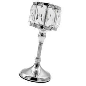[하프클럽/]크리스탈 실버 촛대 방꾸미기 촛불 장식 은색 인테리어 소품
