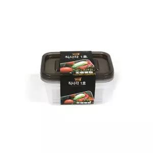가정 업소용 소분용 밀폐용기 플라스틱 반찬통 직사각1호 3P