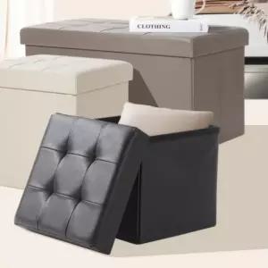 간이 수납의자 정리함 레더스툴 사각 디자인 화장대의자 (WFKBJLF)