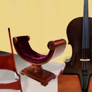 첼로 거치대 곡선형 악기 홀더 대형 지지대 안정적인