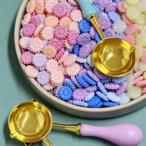 실링 왁스 스푼 도장 스템프 씰링 인장 엽서장식