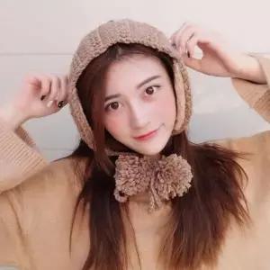 여성 방한 니트 뜨개 보넷 귀도리 귀마개 겨울 보온 (WFKBJKV)