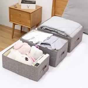 다용도 패브릭 수납 리빙박스 옷 소품 보관함 바구니 (WFKB06I)