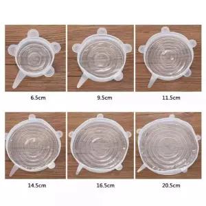 고품질 밀폐뚜껑 그릇 늘어나는 반찬통 6p 뚜껑 밀봉 실리콘 (WFKB86Z)