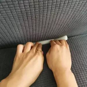 2인용 쇼파 리폼 격자모양 천갈이 커버 딥그레이 WAEB0DA