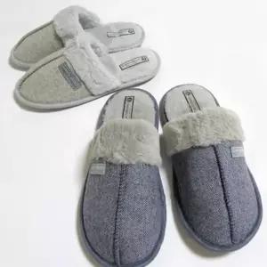 (사이즈 네이비(250-265))토끼털 겨울 털실내화 택1 방한슬리퍼 털신 거실화