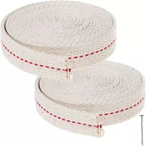 13피트 2롤 면 오일 램프 심지 및 버너용 3인치 교체 랜턴