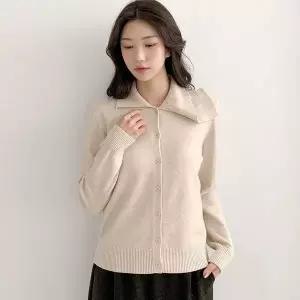 [신세계라이브쇼핑][옷자락] 여자 골지 언발 카라넥 비스코스 데일리룩 가디건