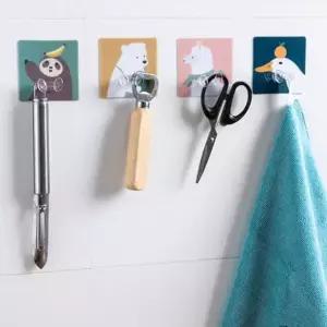 콘센트 후크 걸이 부착식 정리 코드 고정 소품 4개 (WFKBR6X)