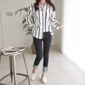 핑크 밴딩팬츠 슬 데님팬츠 여성반 여성카고팬츠 (WFKBMNJ)