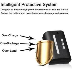 캐논 EOS R5 II 카메라용 Batmax 2850 mAh LP-E6P lp e6p 배터리