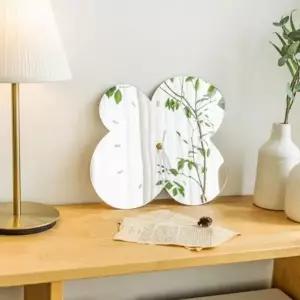 무소음 디자인 소형 거울 벽걸이시계 무타공 벽시계 (KYR-WD83587)