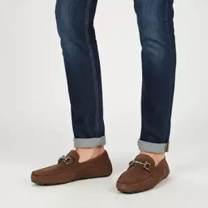 SALVATORE FERRAGAMO 020350 768074 커민 간치니 오너먼트 드라이버 로퍼 020350 768074)