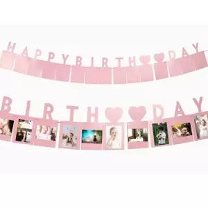 핑크 생일 포토 가랜드 ？ 셀프촬영  파티장식