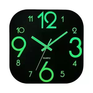 축광 야광 무소음 벽시계 (블랙 둥글체) DK48 (KYR-WFIJAKT)