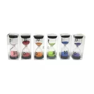 컬러 10분 모래시계 PP 탁상시계 사우나 인테리어소품 (KYR-W2219E5)