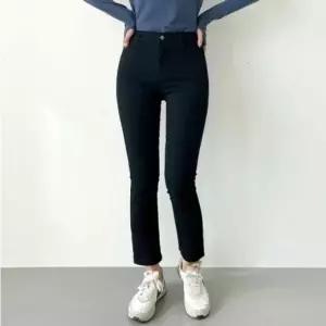 블랙 카린 기모 일자 팬츠 221224 청바지 기모 여성겨울블랙진 여자